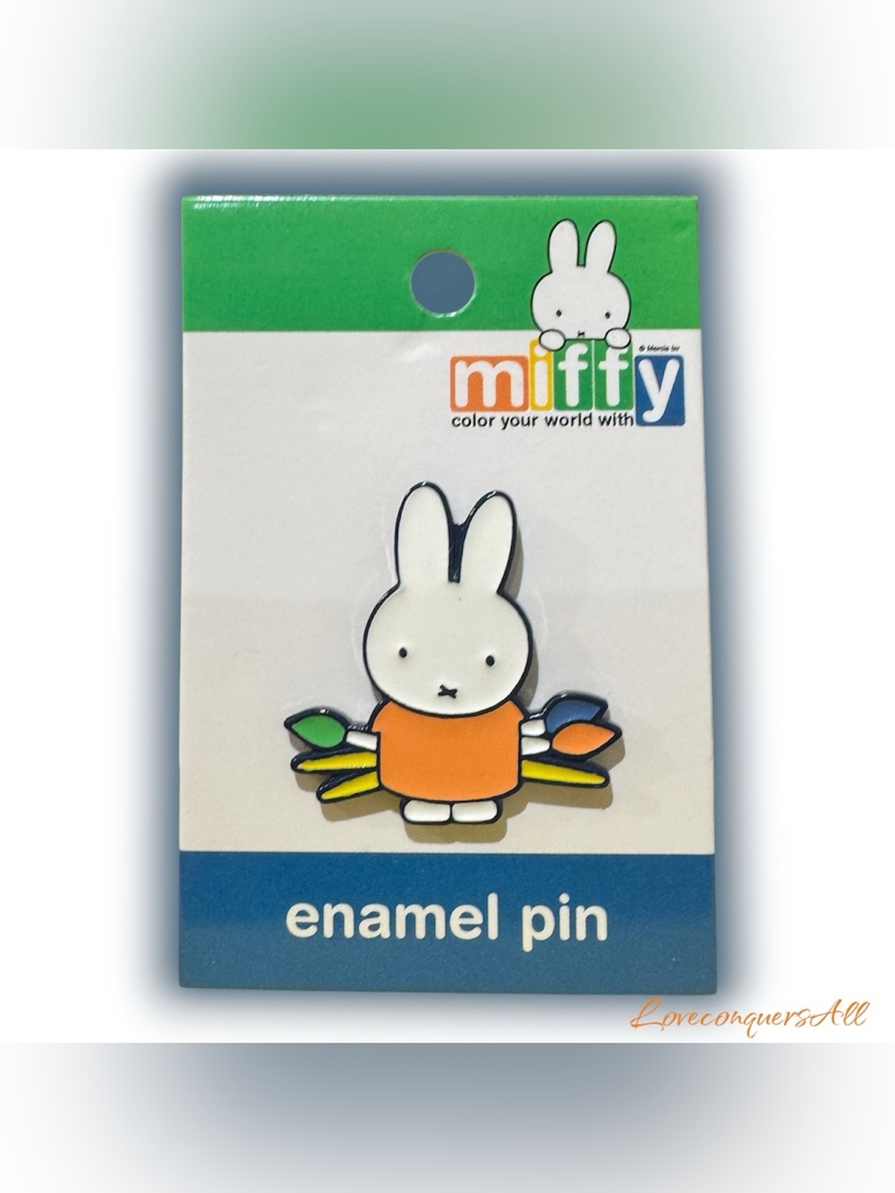 Color Your World with Miffy Paintbrush Enamel Pin